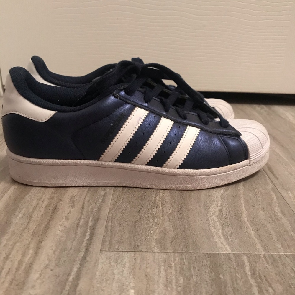 Blue super star Adidas shoes